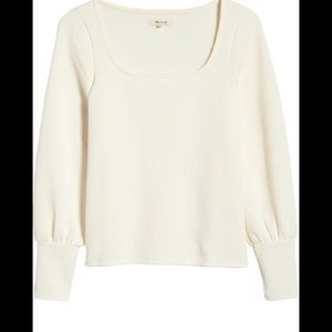 Madewell Ottoman Rib Square Neck Top